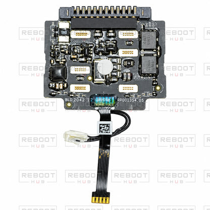 OEM-pulled DJI Air 2 Battery Motherboard on white with Reboot Hub watermark overlay — view 3