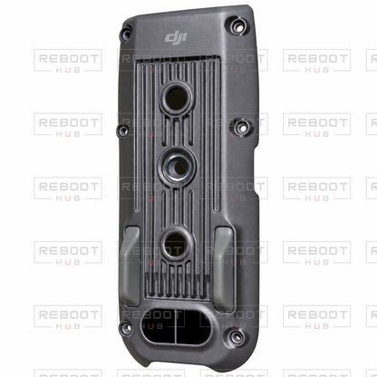 OEM-pulled DJI Air 2 Bottom Shell on white with Reboot Hub watermark overlay — view 3