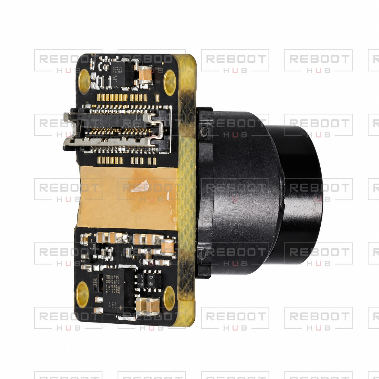 OEM-pulled DJI Air 2 Gimbal Camera Lens Core on white with Reboot Hub watermark overlay — view 3