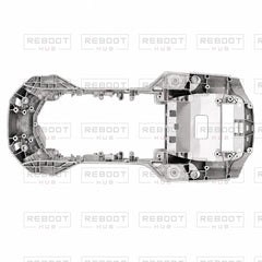 OEM-pulled DJI Air 2 Middle Frame on white with Reboot Hub watermark overlay — view 3