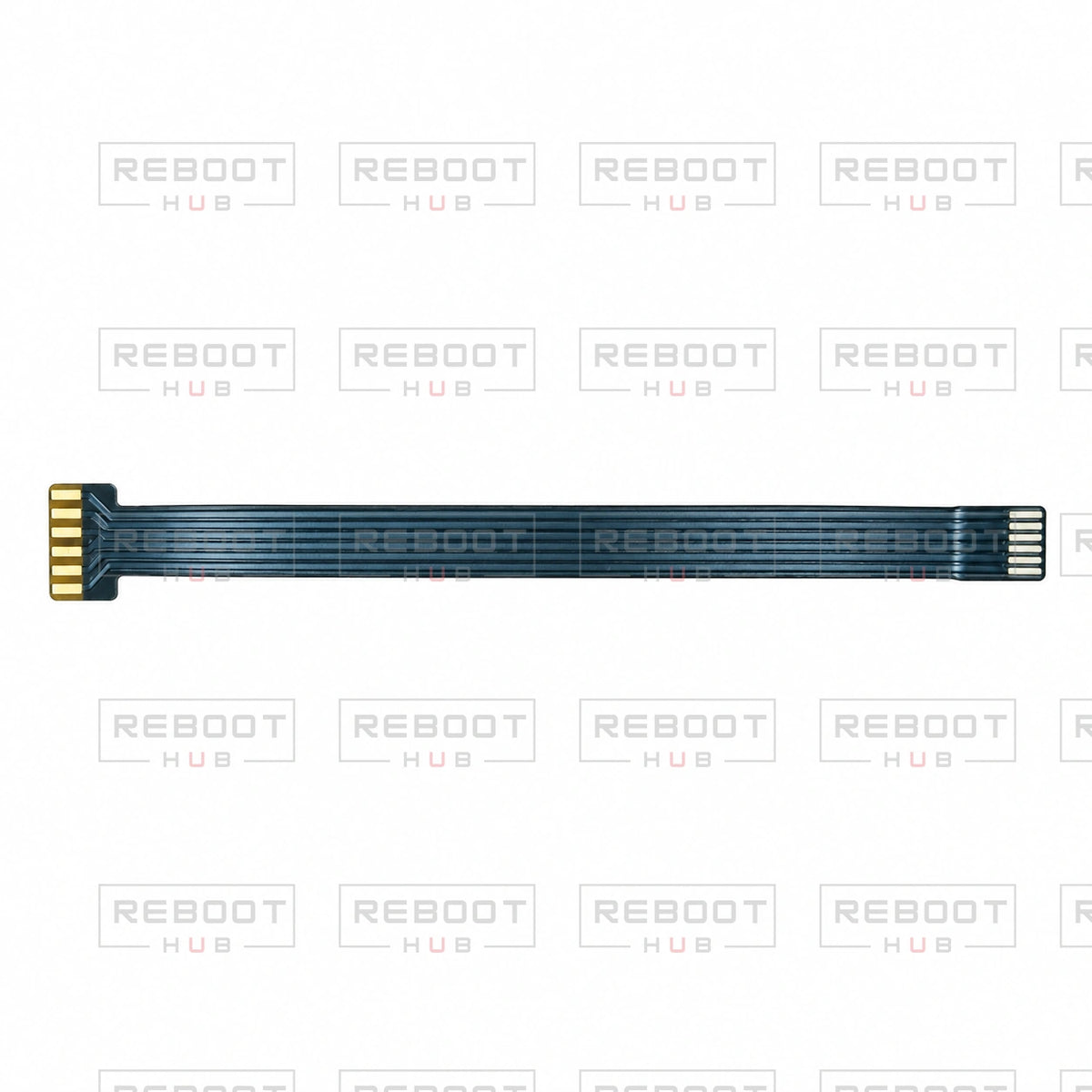 OEM-pulled DJI Air 2S Battery Flexible Flat Cable on white with Reboot Hub watermark overlay — view 1