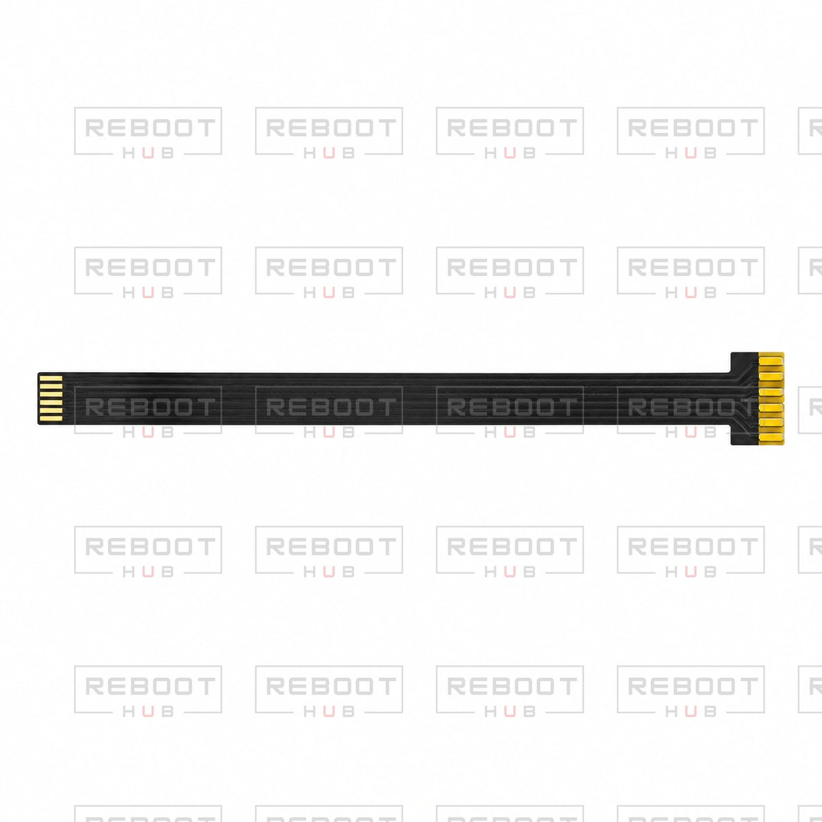 OEM-pulled DJI Air 2S Battery Flexible Flat Cable on white with Reboot Hub watermark overlay — view 2