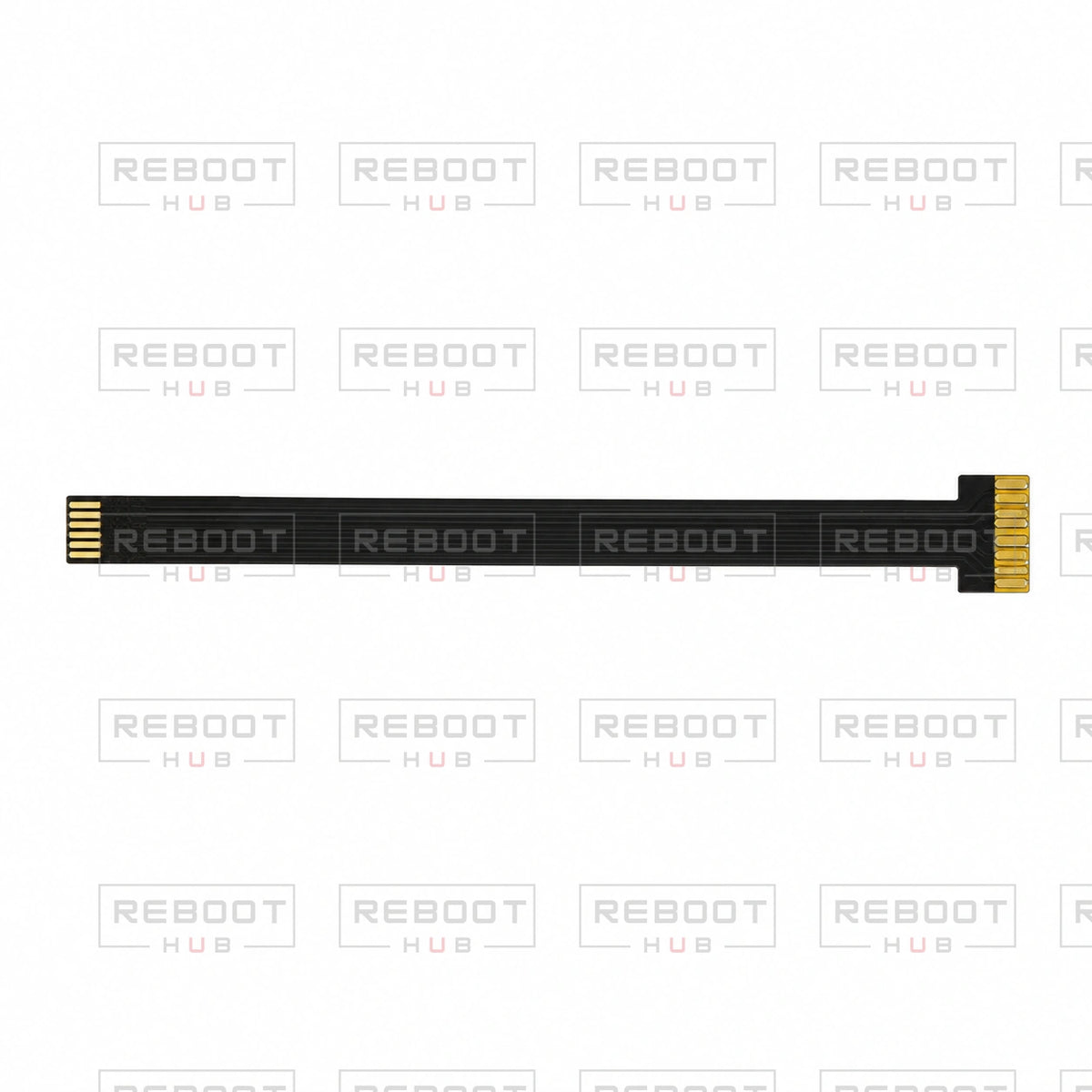 OEM-pulled DJI Air 2S Battery Flexible Flat Cable on white with Reboot Hub watermark overlay — view 3