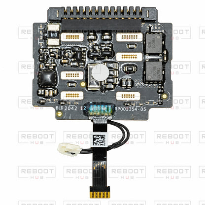 OEM-pulled DJI Air 2S Battery Motherboard on white with Reboot Hub watermark overlay — view 3