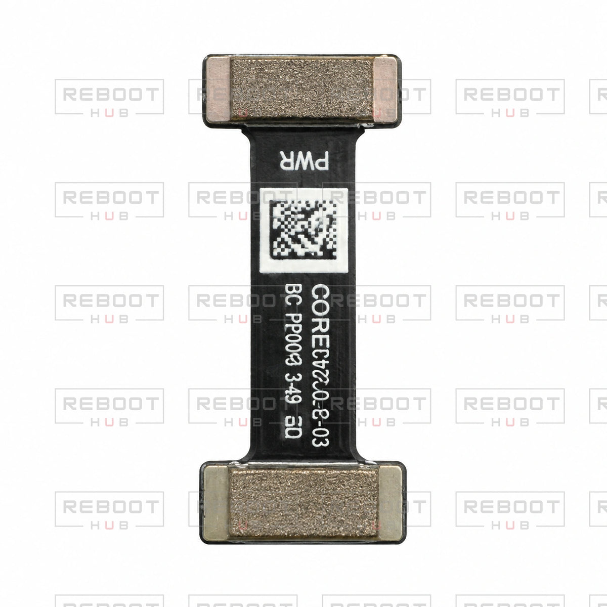 OEM-pulled DJI Air 2S ESC Flexible Flat Cable on white with Reboot Hub watermark overlay — view 2