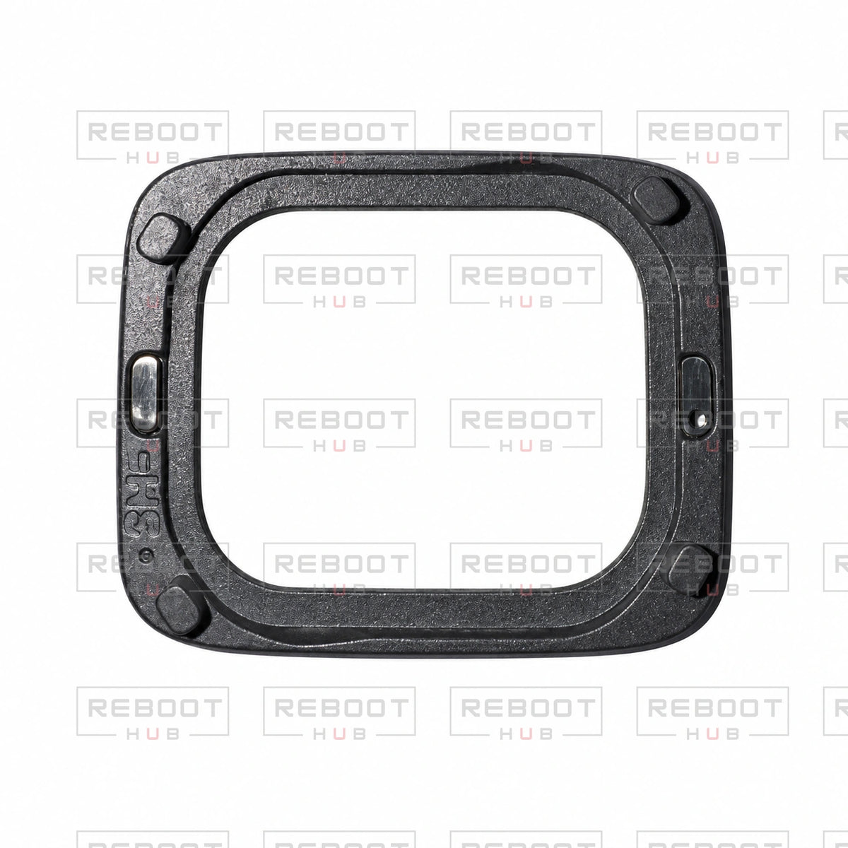 OEM-pulled DJI Air 2S Gimbal Camera Lens Frame on white with Reboot Hub watermark overlay — view 3