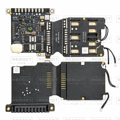 OEM-pulled DJI Air 3 Battery Motherboard on white with Reboot Hub watermark overlay — view 3