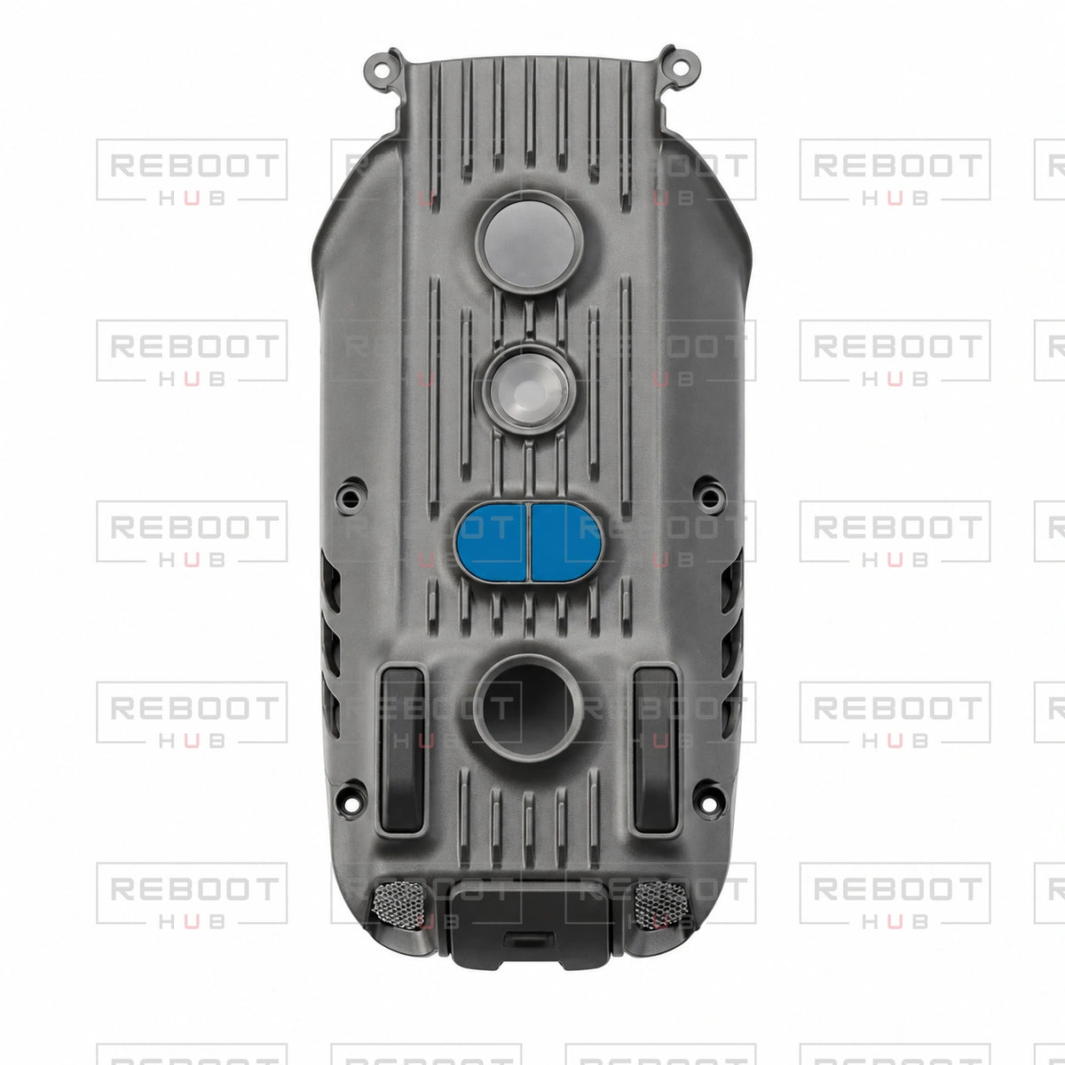 OEM-pulled DJI Air 3 Bottom Shell on white with Reboot Hub watermark overlay