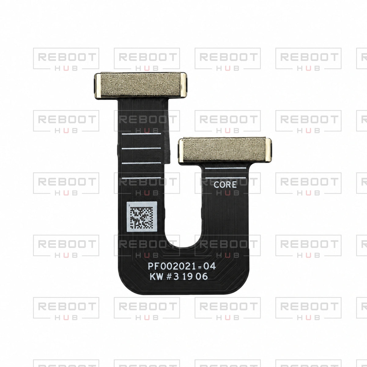 OEM-pulled DJI Air 3 Downward Vision Flexible Flat Cable on white with Reboot Hub watermark overlay — view 1