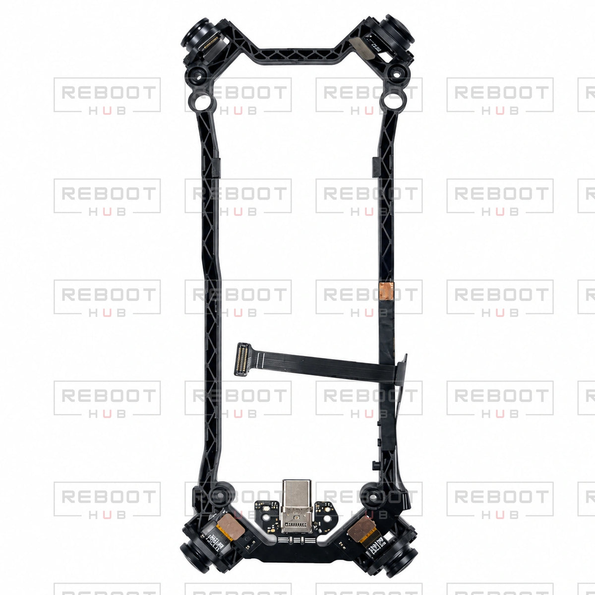 OEM-pulled DJI Air 3 Front and Rear Vision Module on white with Reboot Hub watermark overlay — view 1