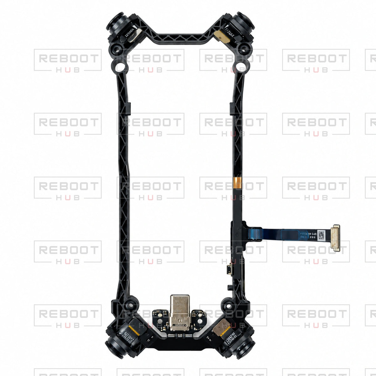 OEM-pulled DJI Air 3 Front and Rear Vision Module on white with Reboot Hub watermark overlay — view 3