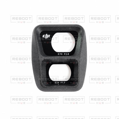 OEM-pulled DJI Air 3 Gimbal Filter Assembly with Glass on white with Reboot Hub watermark overlay