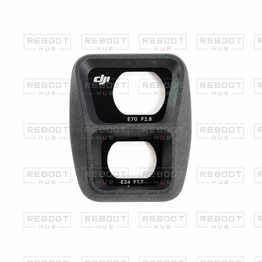 OEM-pulled DJI Air 3 Gimbal Filter Assembly with Glass on white with Reboot Hub watermark overlay