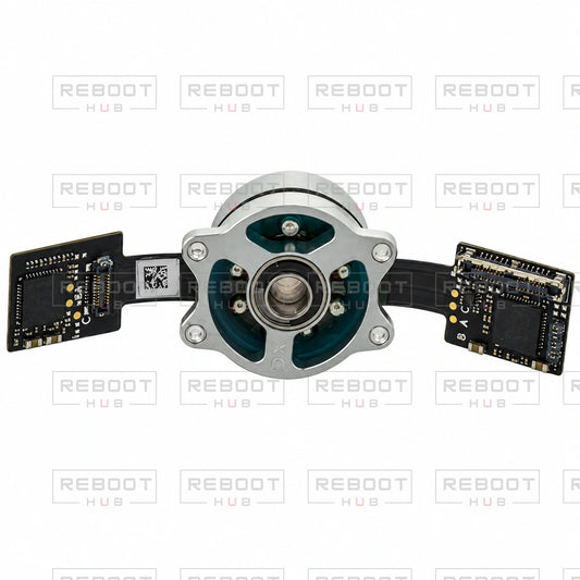 OEM-pulled DJI Air 3 Gimbal Roll Motor on white with Reboot Hub watermark overlay
