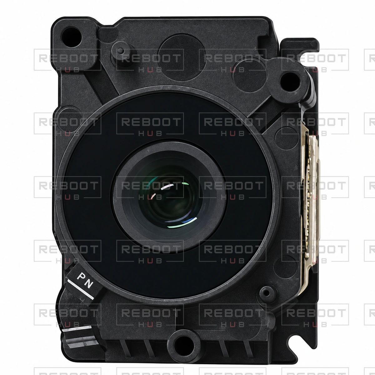 OEM-pulled DJI Air 3 Main Camera Lens Core on white with Reboot Hub watermark overlay