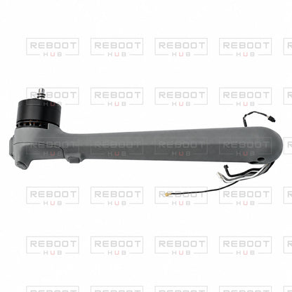 OEM-pulled DJI Air 3 Rear Arm Shell with Faulty Motor Left on white with Reboot Hub watermark overlay