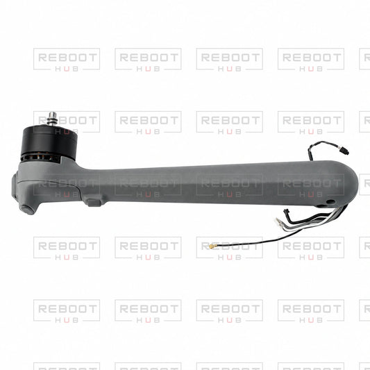 OEM-pulled DJI Air 3 Rear Arm Shell with Faulty Motor Left on white with Reboot Hub watermark overlay