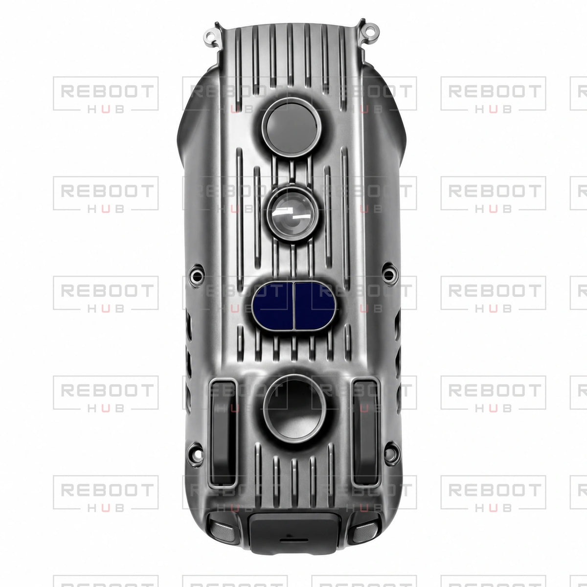 OEM-pulled DJI Air 3S Bottom Shell on white with Reboot Hub watermark overlay