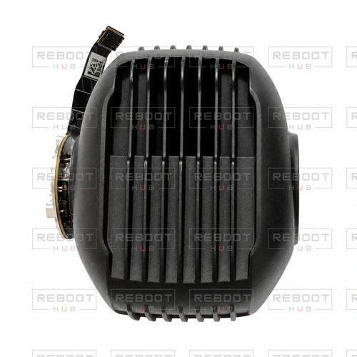 OEM-pulled DJI Air 3S Camera Frame Rear Cover with Pitch Motor on white with Reboot Hub watermark overlay