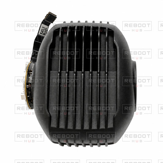 OEM-pulled DJI Air 3S Camera Frame Rear Cover with Pitch Motor on white with Reboot Hub watermark overlay