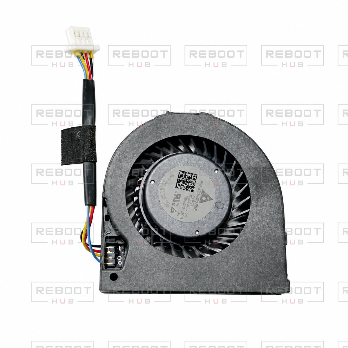 OEM-pulled DJI Air 3S Cooling Fan on white with Reboot Hub watermark overlay