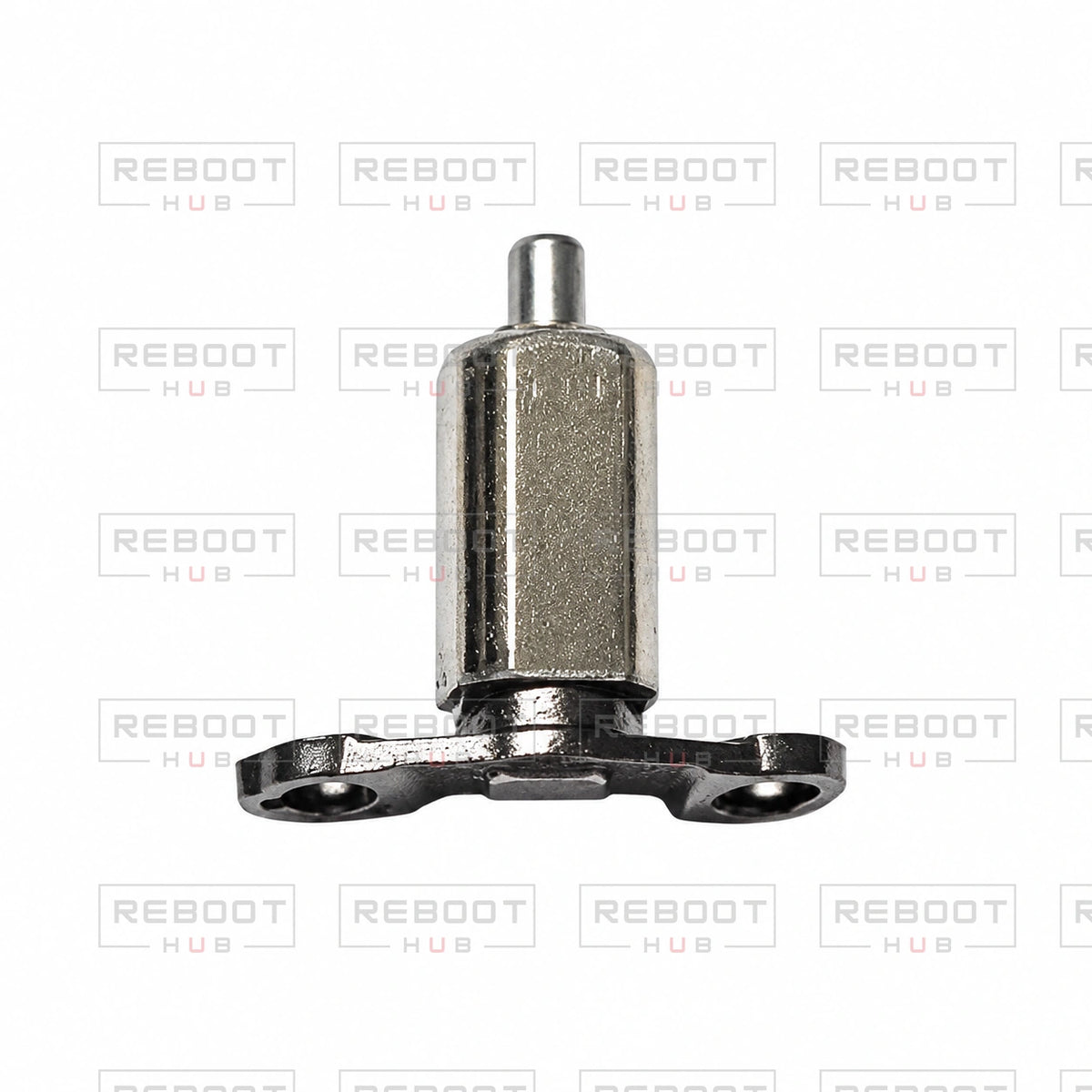 OEM-pulled DJI Air 3S Front Arm Pivot Shaft Right on white with Reboot Hub watermark overlay