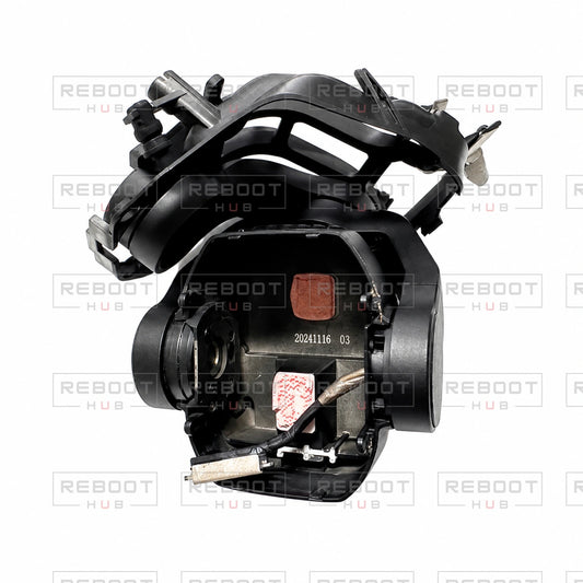 OEM-pulled DJI Air 3S Gimbal Axis Arm Assembly without Lens on white with Reboot Hub watermark overlay