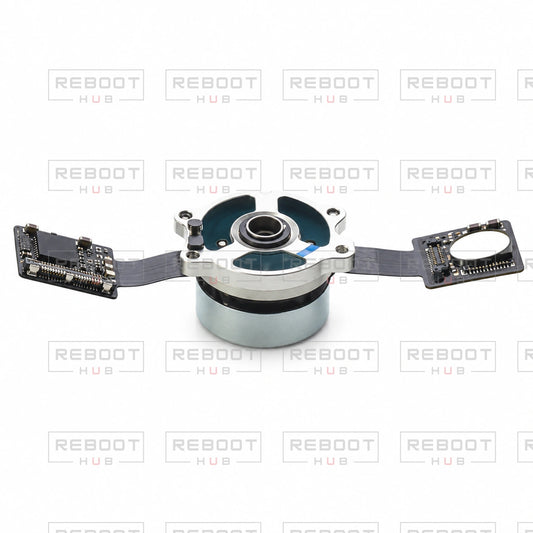 OEM-pulled DJI Air 3S Gimbal Roll Motor on white with Reboot Hub watermark overlay