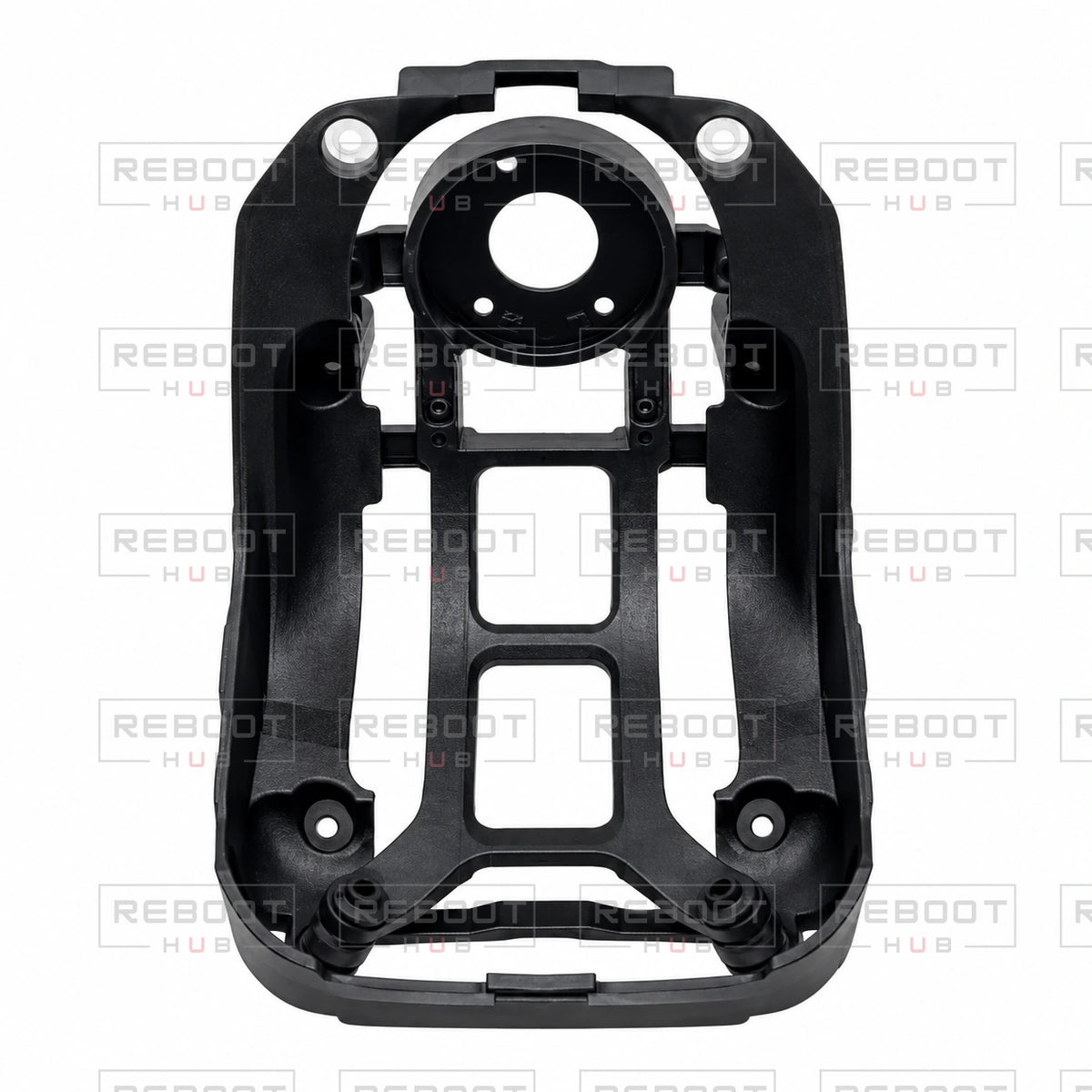 OEM-pulled DJI Air 3S Gimbal Vibration Absorbing Board on white with Reboot Hub watermark overlay — view 3