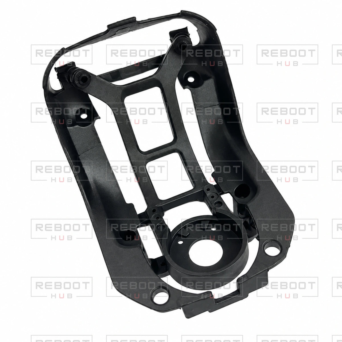 OEM-pulled DJI Air 3S Gimbal Vibration Absorbing Board on white with Reboot Hub watermark overlay — view 4
