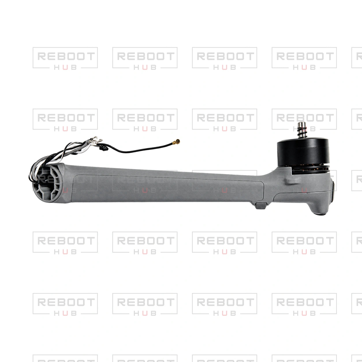 DJI Air 3S Rear Arm Right OEM-pulled wiring view with Reboot Hub watermark