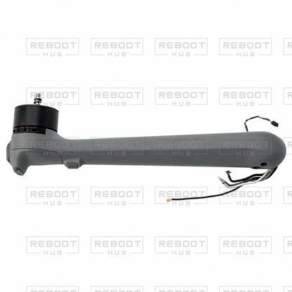 OEM-pulled DJI Air 3S Rear Arm Shell with Faulty Motor Left on white with Reboot Hub watermark overlay