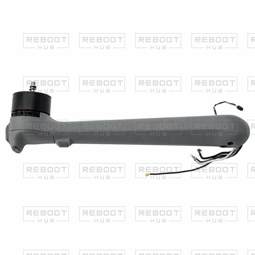 OEM-pulled DJI Air 3S Rear Arm Shell with Faulty Motor Left on white with Reboot Hub watermark overlay
