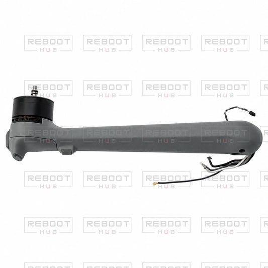 OEM-pulled DJI Air 3S Rear Arm Shell with Faulty Motor Left on white with Reboot Hub watermark overlay