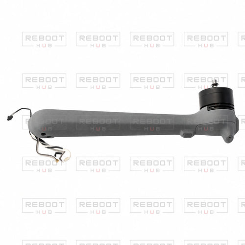 OEM-pulled DJI Air 3S Rear Arm Shell with Faulty Motor Right on white with Reboot Hub watermark overlay