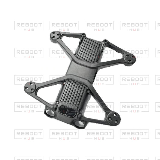 OEM-pulled DJI Avata 2 Bottom Shell on white with Reboot Hub watermark overlay — view 1