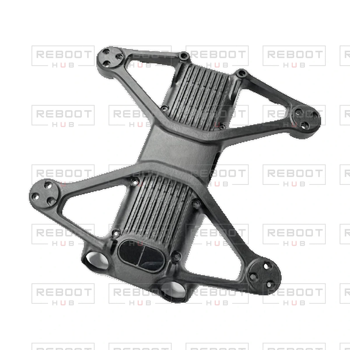 Avata 2 Bottom Shell OEM-pulled part detail view on white with Reboot Hub watermark overlay