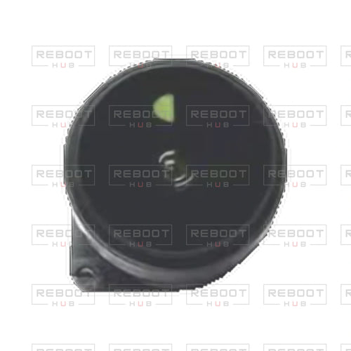 OEM-pulled DJI Avata 2 Camera Lens Module on white with Reboot Hub watermark overlay — view 1