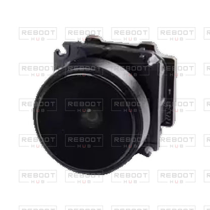 OEM-pulled DJI Avata 2 Camera Lens Module on white with Reboot Hub watermark overlay — view 3