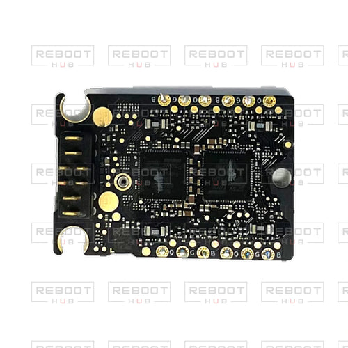 OEM-pulled DJI Avata 2 ESC Board on white with Reboot Hub watermark overlay — view 1