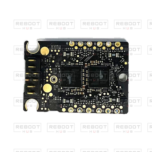 OEM-pulled DJI Avata 2 ESC Board on white with Reboot Hub watermark overlay — view 1
