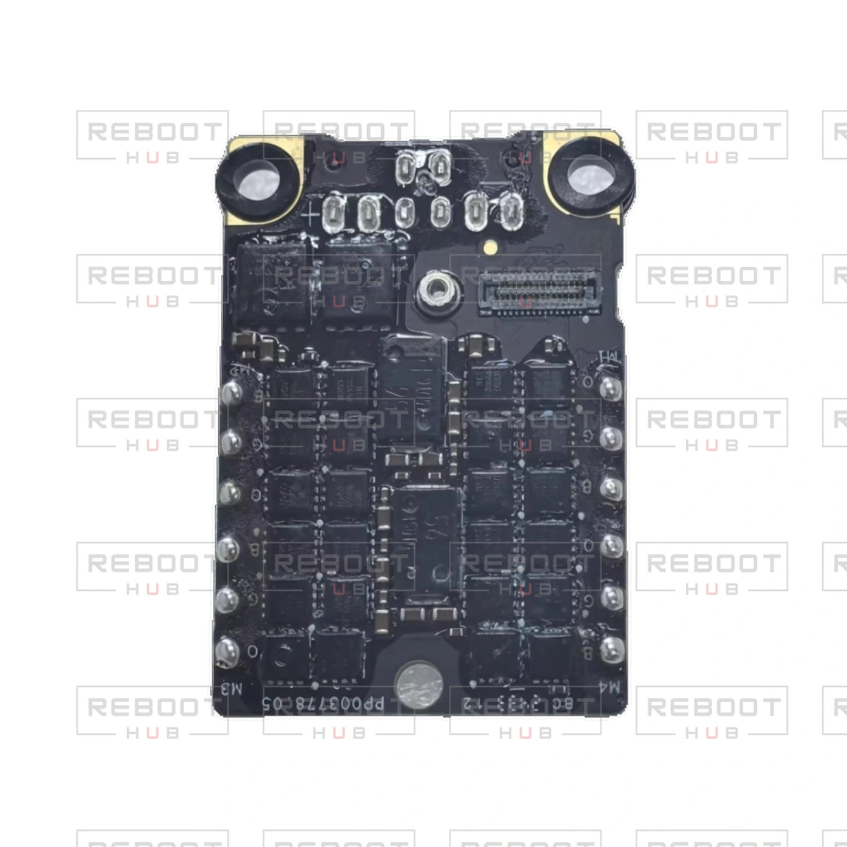 OEM-pulled DJI Avata 2 ESC Board on white with Reboot Hub watermark overlay — view 5