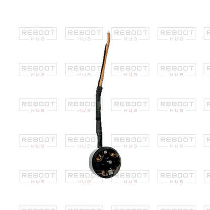 OEM-pulled DJI Avata 2 Front Motor Left on white with Reboot Hub watermark overlay — view 1