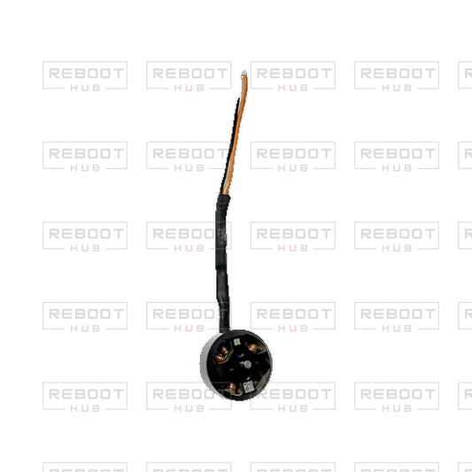 OEM-pulled DJI Avata 2 Front Motor Left on white with Reboot Hub watermark overlay — view 1