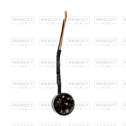 Avata 2 Front Motor Left OEM-pulled part detail view on white with Reboot Hub watermark overlay