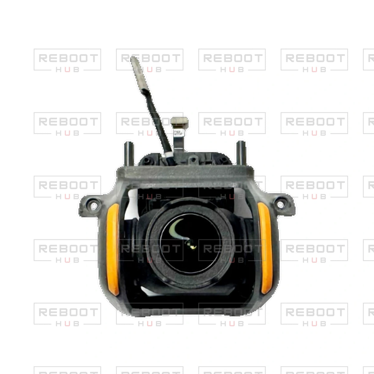 OEM-pulled DJI Avata 2 Gimbal Assembly on white with Reboot Hub watermark overlay — view 1