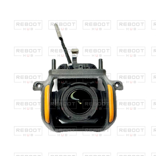 OEM-pulled DJI Avata 2 Gimbal Assembly on white with Reboot Hub watermark overlay — view 1