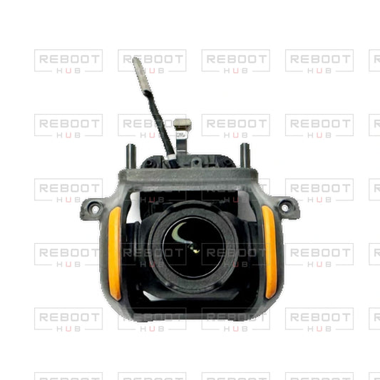 OEM-pulled DJI Avata 2 Gimbal Assembly on white with Reboot Hub watermark overlay — view 1