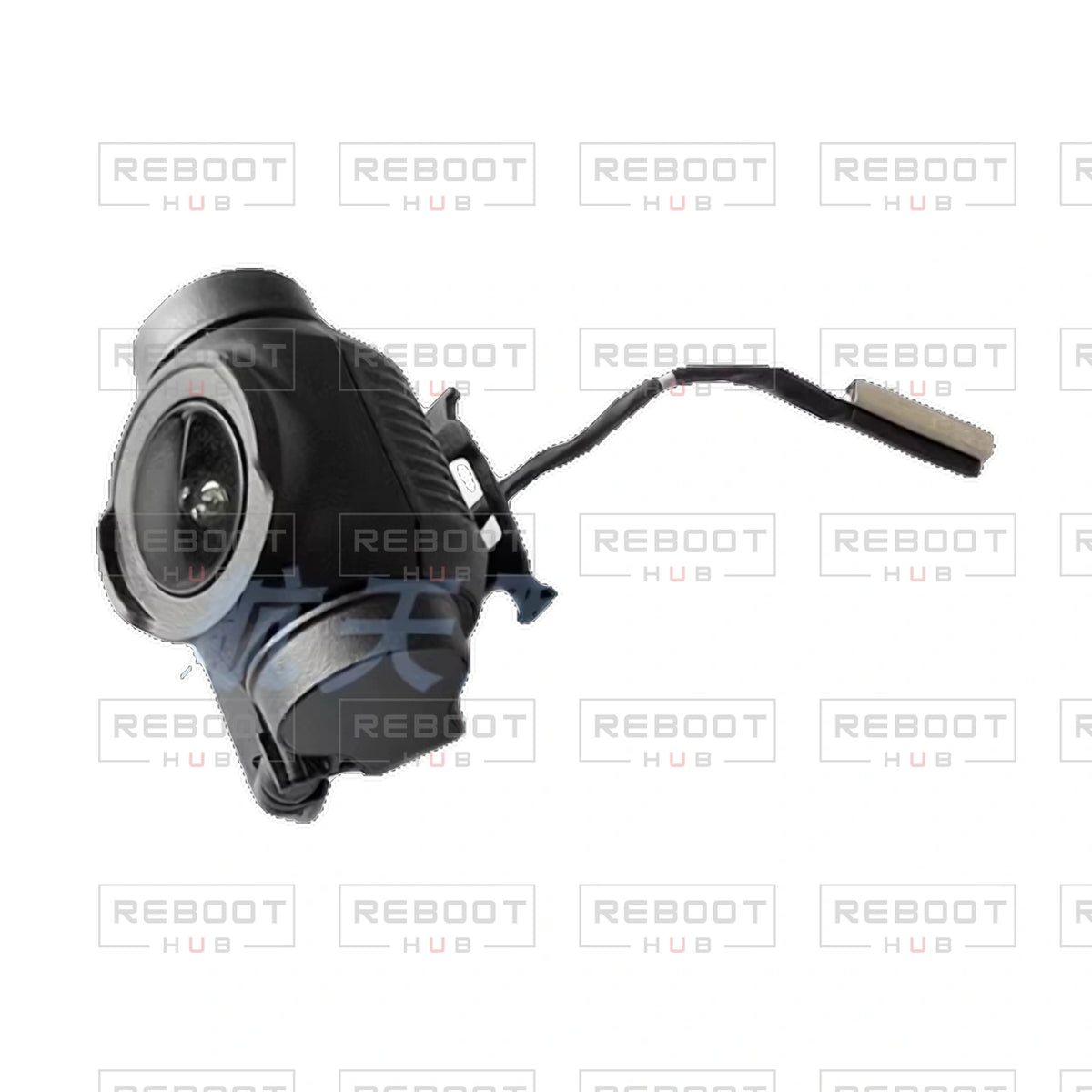 OEM-pulled DJI Avata 2 Gimbal Assembly on white with Reboot Hub watermark overlay — view 3