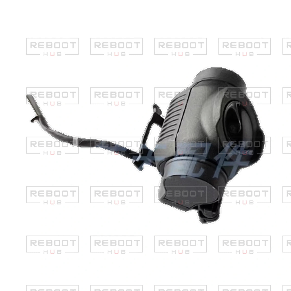 OEM-pulled DJI Avata 2 Gimbal Assembly on white with Reboot Hub watermark overlay — view 4